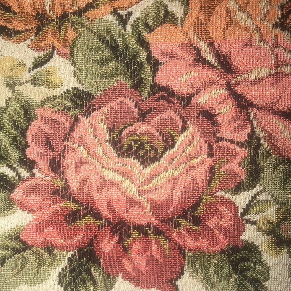 Vintage floral tapestry bag with glitter effect - Picture 4 of 11